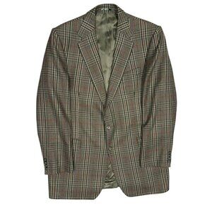 MAGEE Ireland Geneva Plaid Sport Coat Blazer 100% Wool 46R